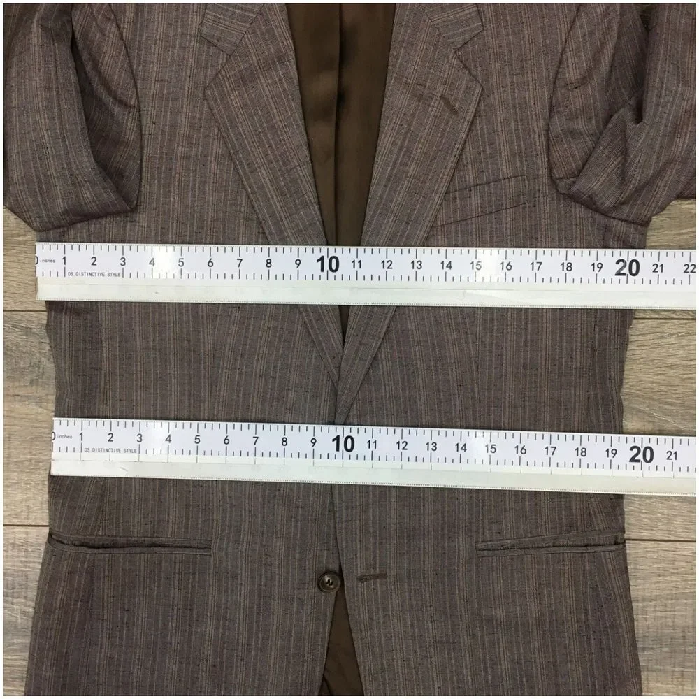 VINTAGE Mens Blazer Sport Coat Two Button‎ Casual Jacket Size 40R Wool Suit